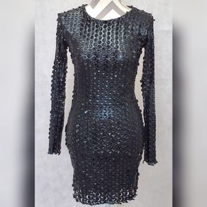 La Quan Smith 3D Black Dress